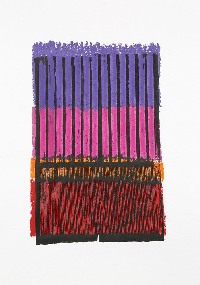 O.T. | 2020 | Ritzung | Acryl Wachskreide Papier | 100x70cm
