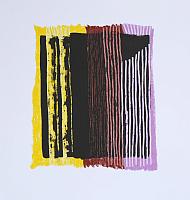 O.T. | 2019 | Ritzung | Acryl Wachskreide Papier | 50x50cm